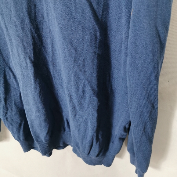 Mens RAGING BILL Jumper Size M Blue Thin Knit Smart Casual - Picture 4 of 7